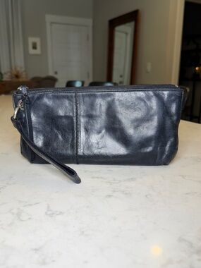 HOBO Black Leather Wristlet
